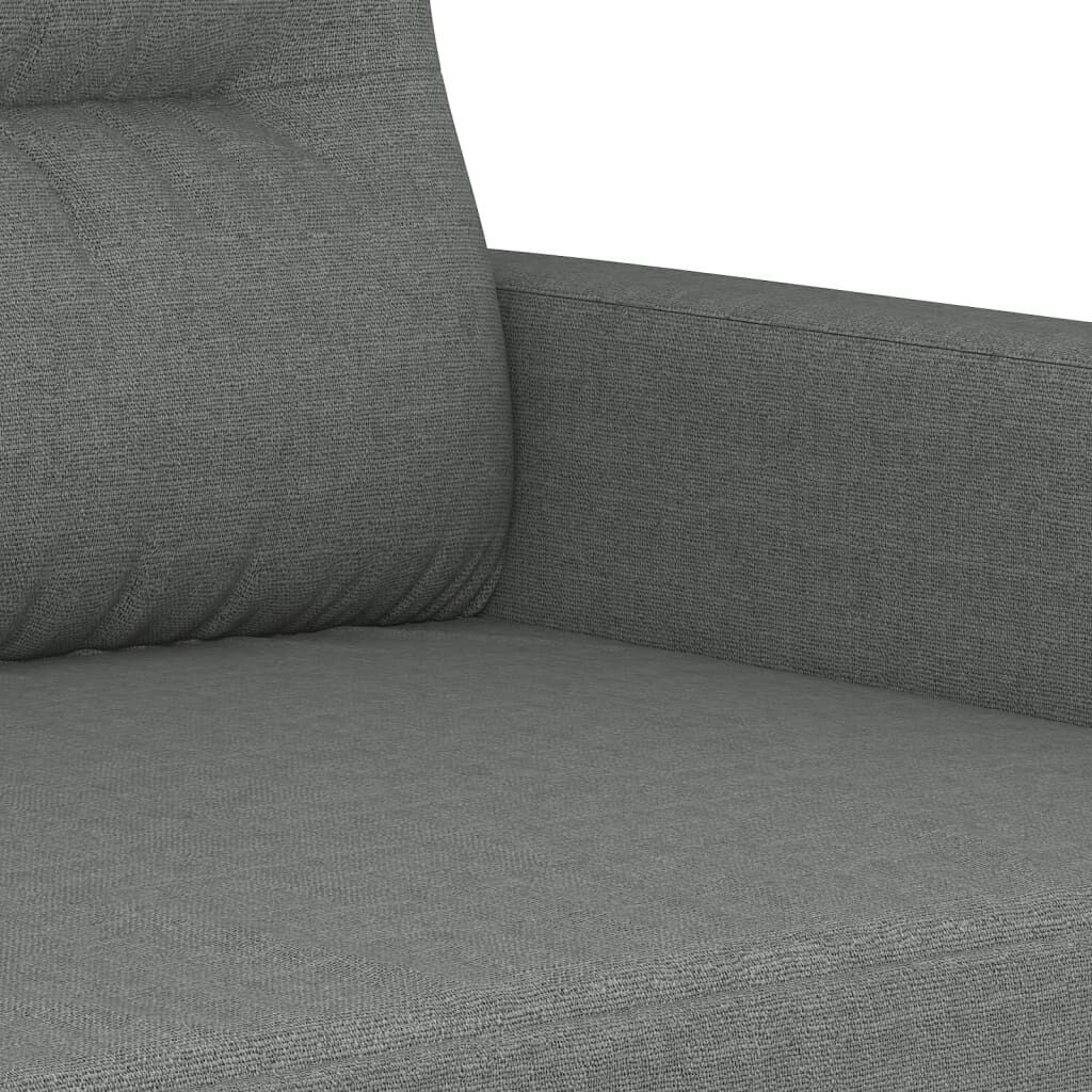 2 Piece Sofa Set with Pillows Dark Grey Fabric Price