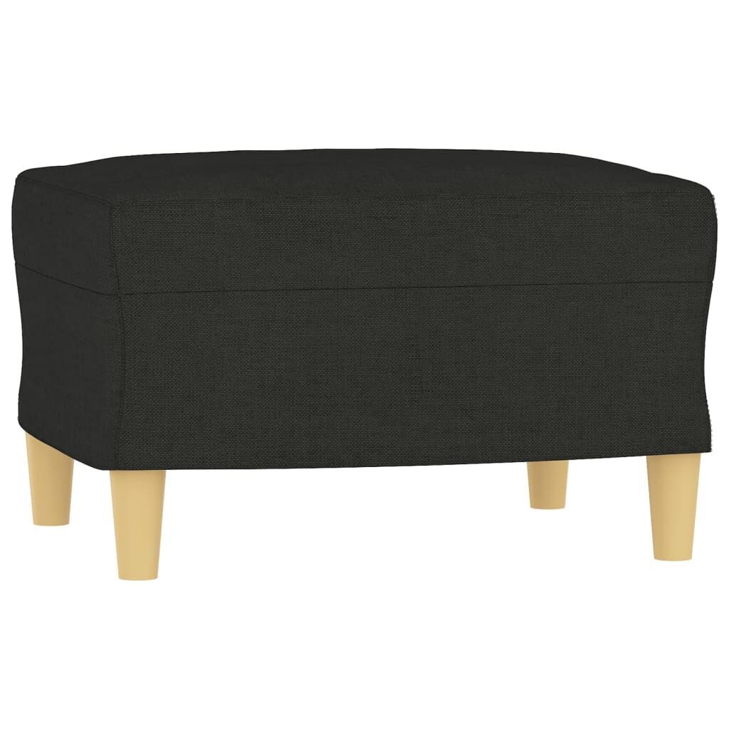 3 Piece Sofa Set with Pillows Black Fabric Price