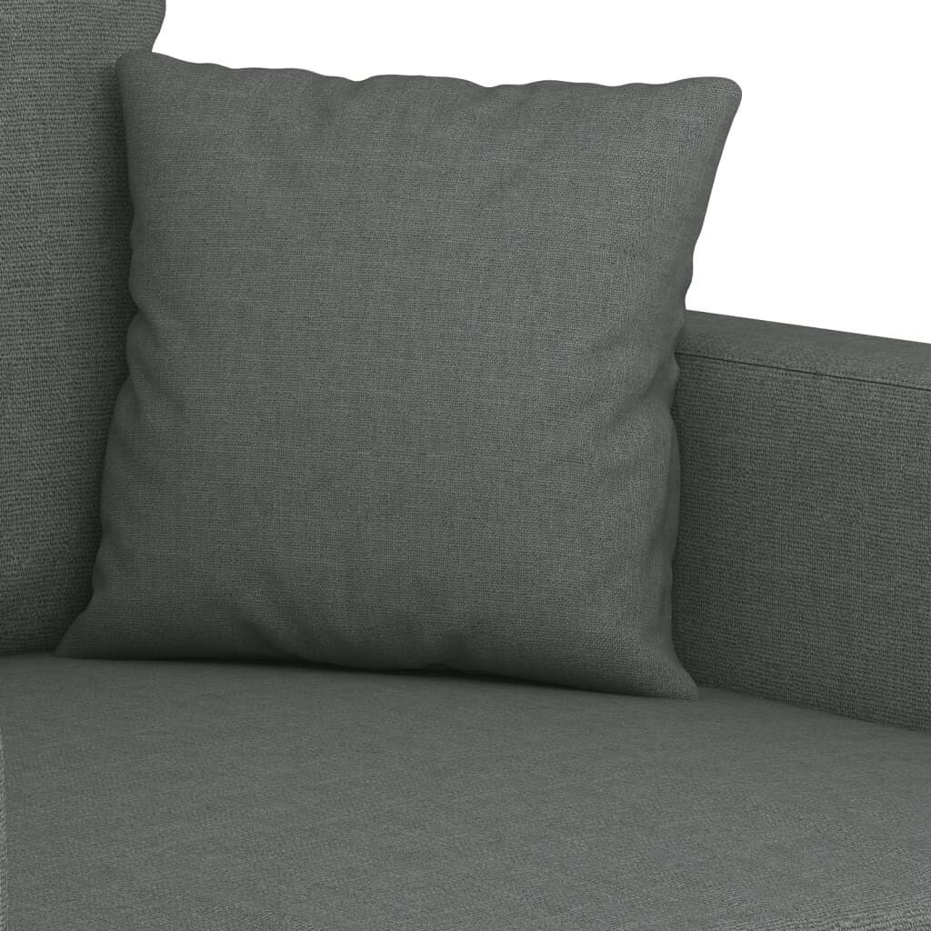 2 Piece Sofa Set with Cushions Dark Grey Fabric Price