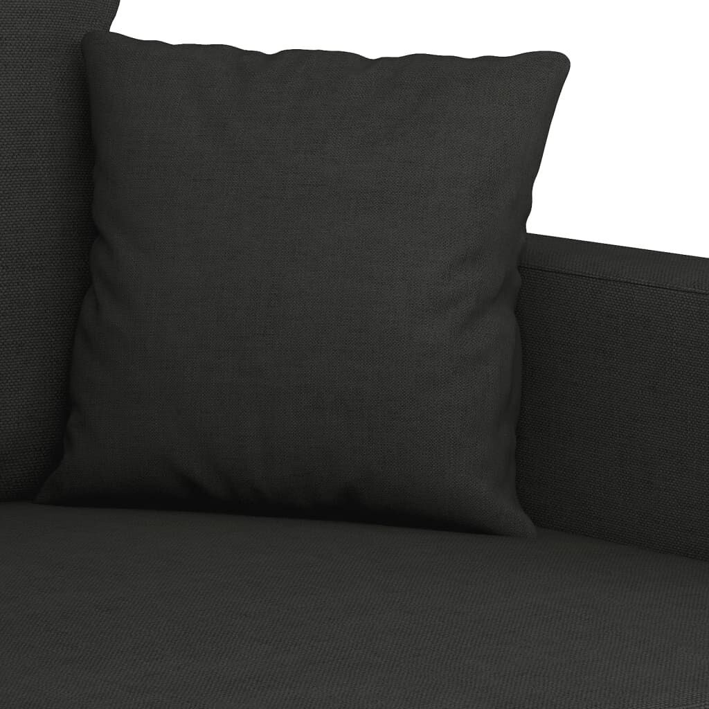2 Piece Sofa Set with Cushions Black Fabric Price
