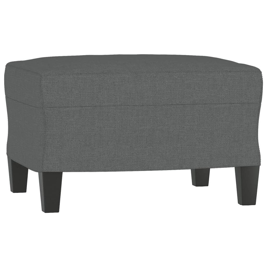 3 Piece Sofa Set with Cushions Dark Grey Fabric Price