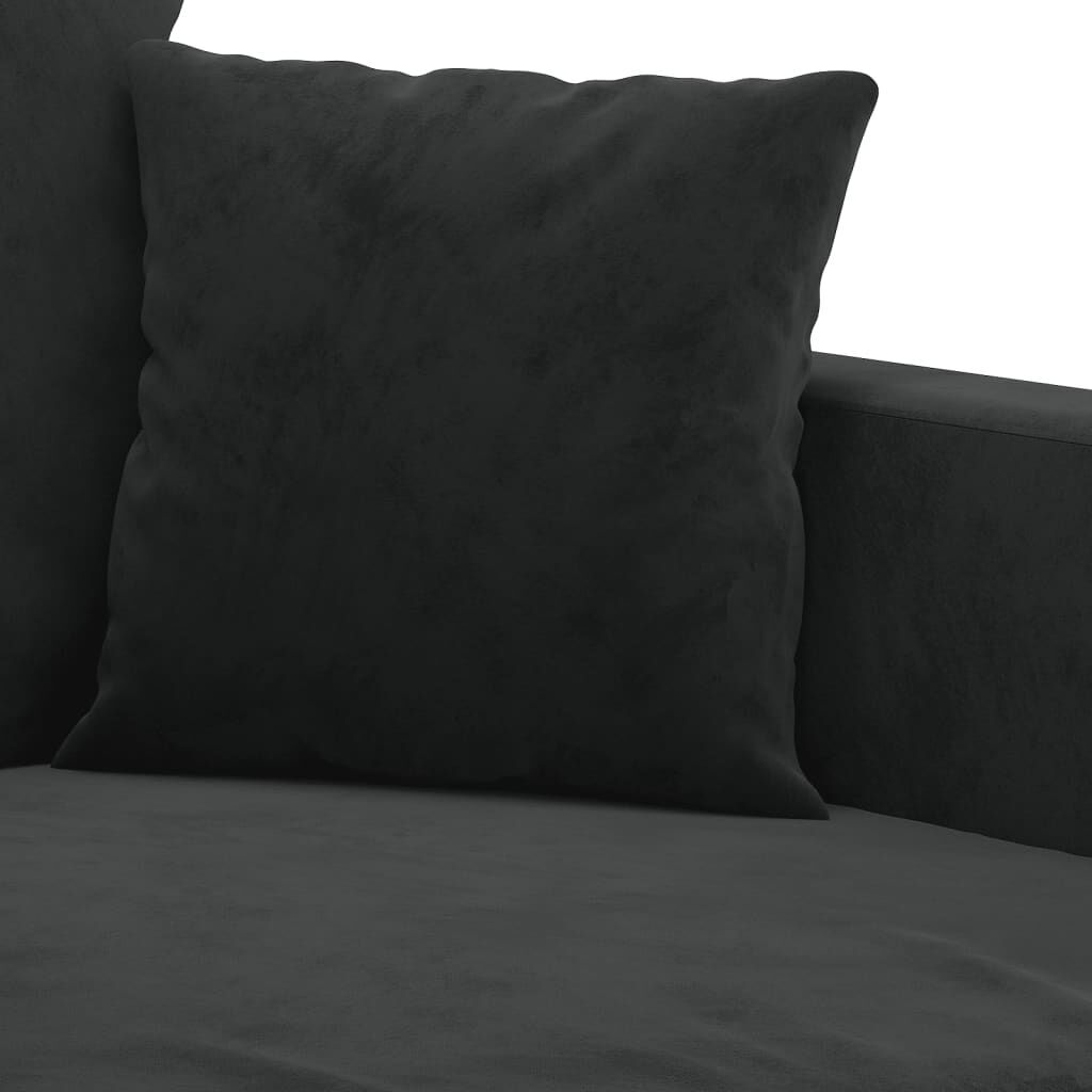 2 Piece Sofa Set with Cushions Black Velvet Price