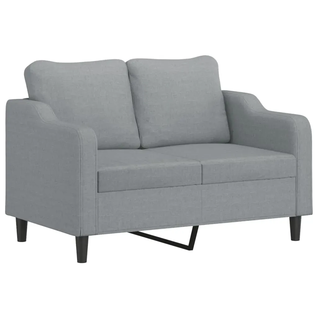 4 Piece Sofa Set with Pillows Light Grey Fabric Price