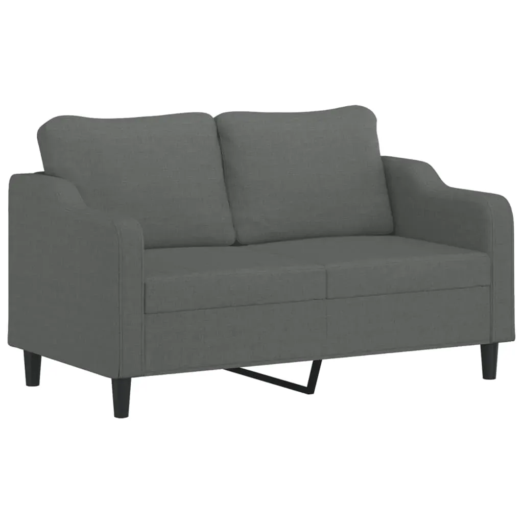 2 Piece Sofa Set with Cushions Dark Grey Fabric Price