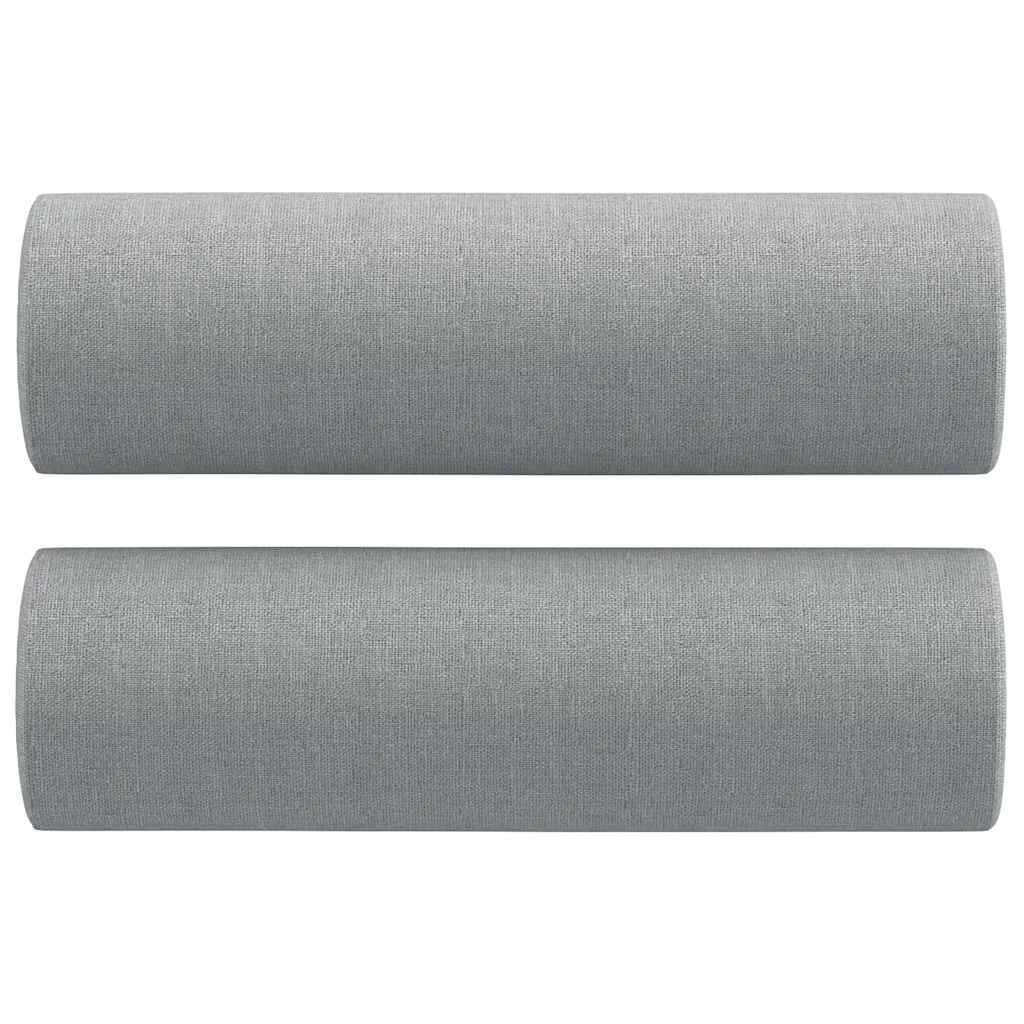 2 Piece Sofa Set with Pillows Light Grey Fabric Price