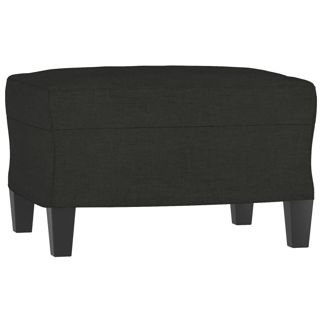 3 Piece Sofa Set with Pillows Black Fabric Price