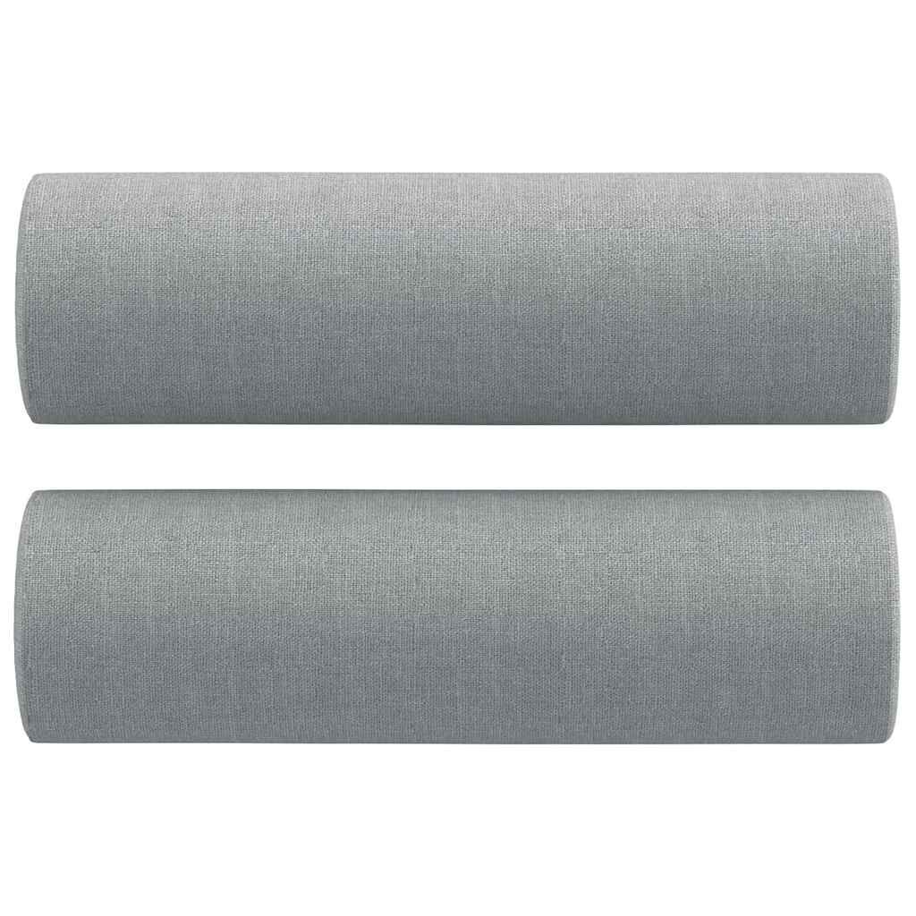 2 Piece Sofa Set with Pillows Light Grey Fabric Price