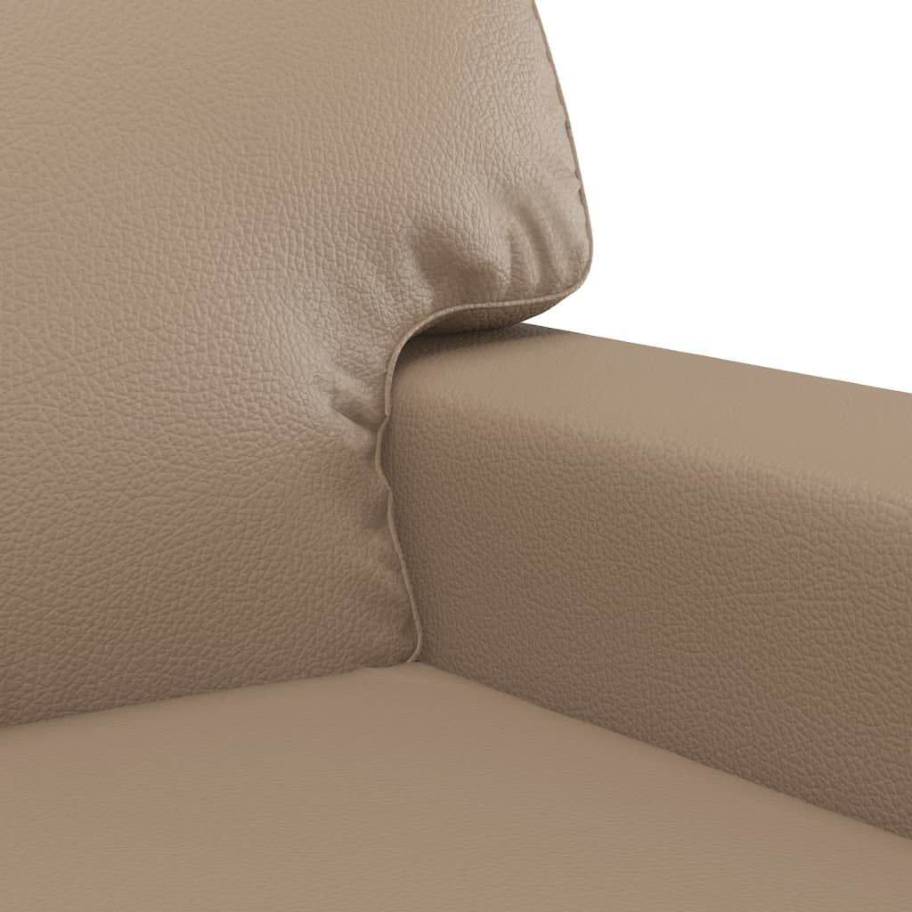 2 Piece Sofa Set Cappuccino Faux Leather Price