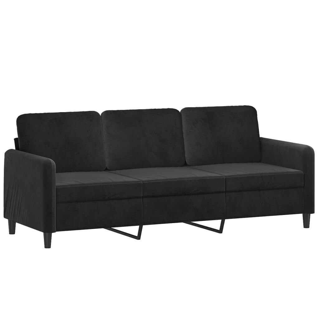 3 Piece Sofa Set Black Velvet Price