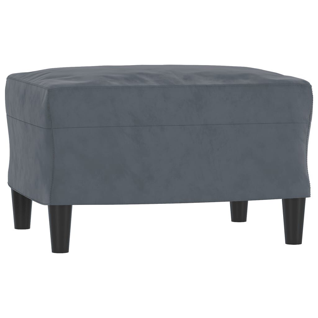 3 Piece Sofa Set with Pillows Dark Grey Velvet Price