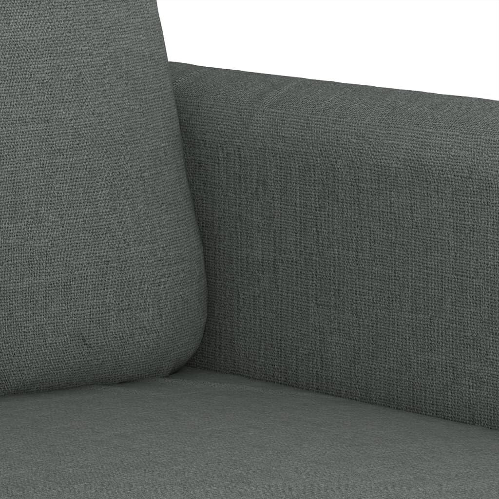 2 Piece Sofa Set with Cushions Dark Grey Fabric Price