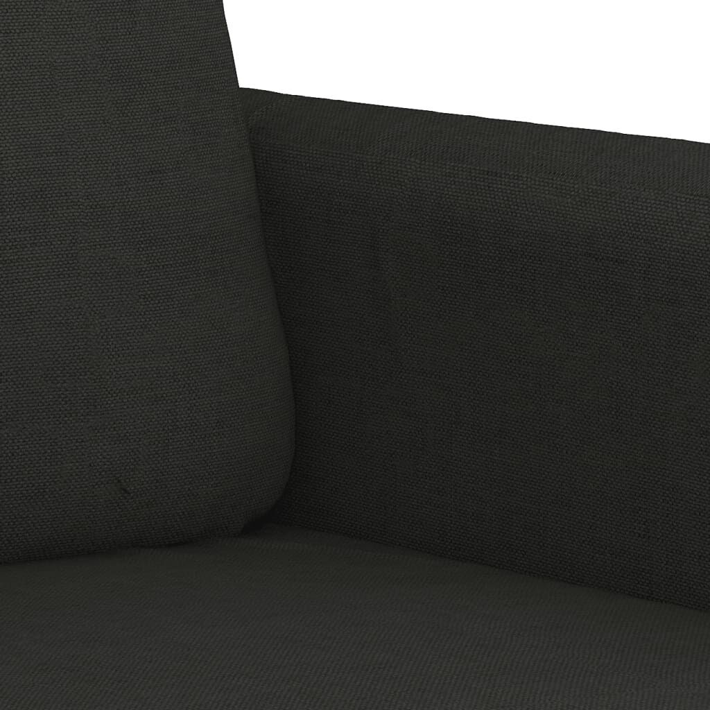 2 Piece Sofa Set with Cushions Black Fabric Price
