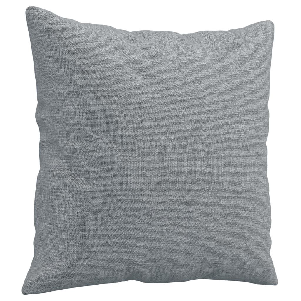 2 Piece Sofa Set with Pillows Light Grey Fabric Price