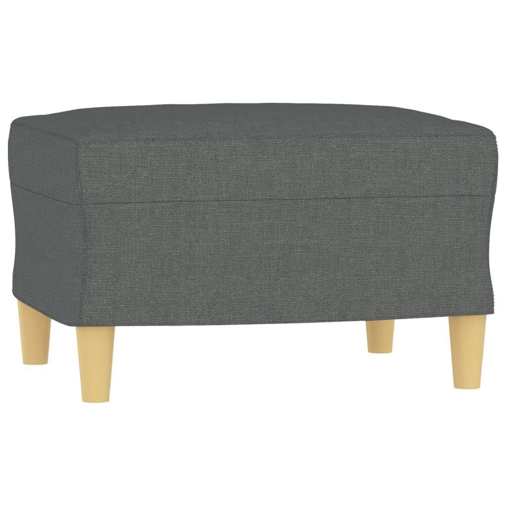 3 Piece Sofa Set with Pillows Dark Grey Fabric Price