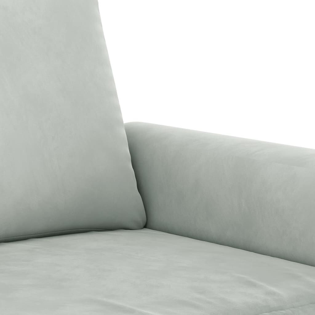 2 Piece Sofa Set with Cushions Light Grey Velvet Price