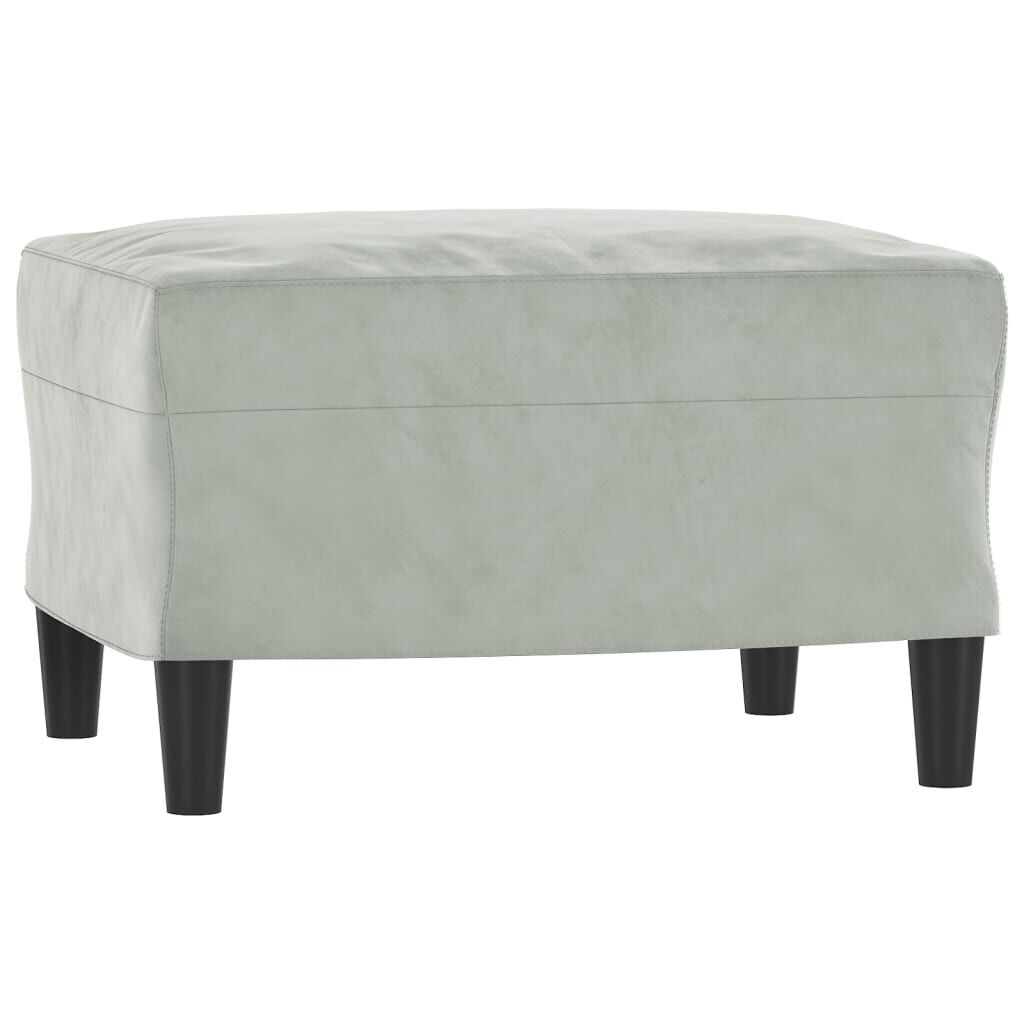 3 Piece Sofa Set with Pillows Light Grey Velvet Price