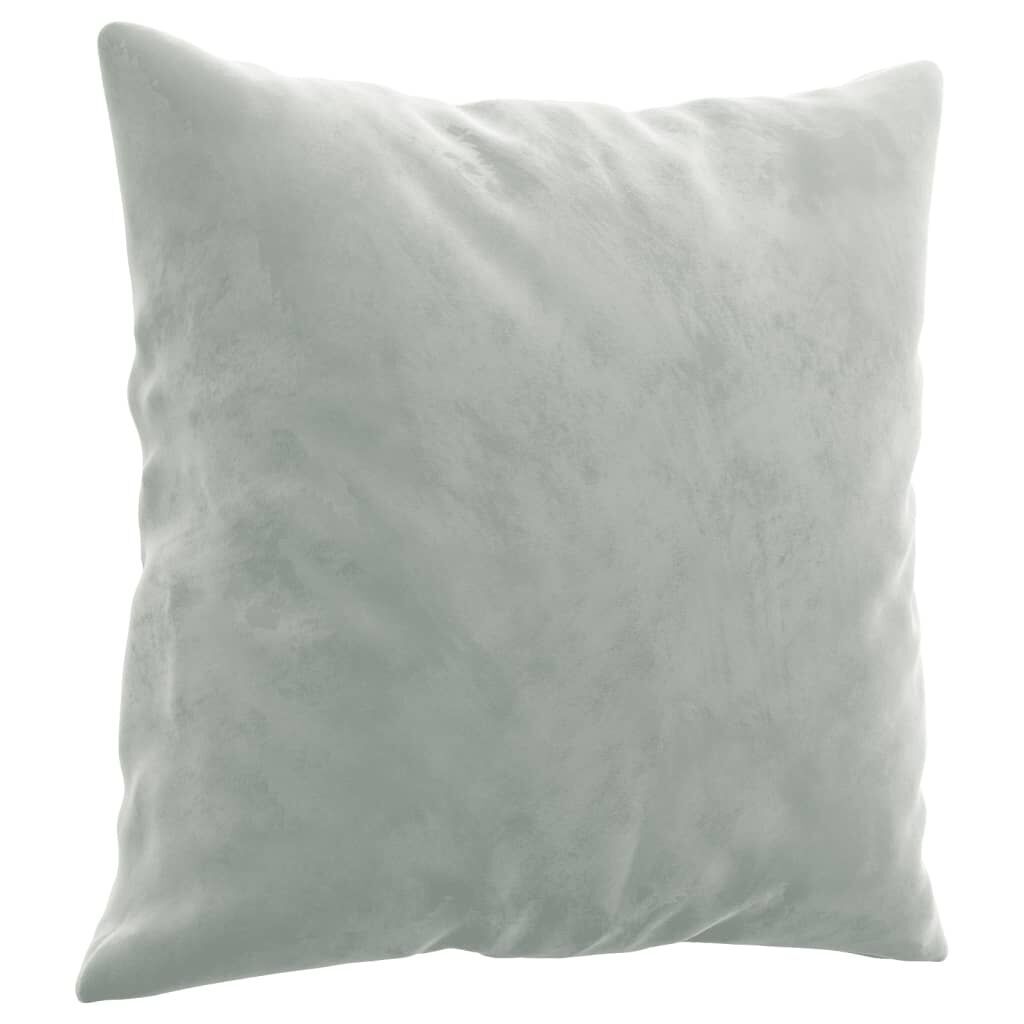 2 Piece Sofa Set with Pillows Light Grey Velvet Price