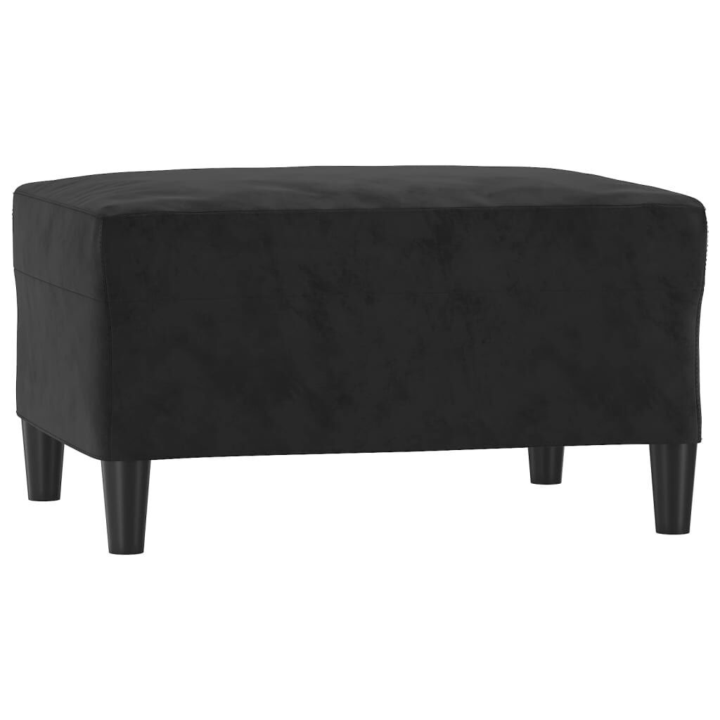 3 Piece Sofa Set with Pillows Black Velvet Price
