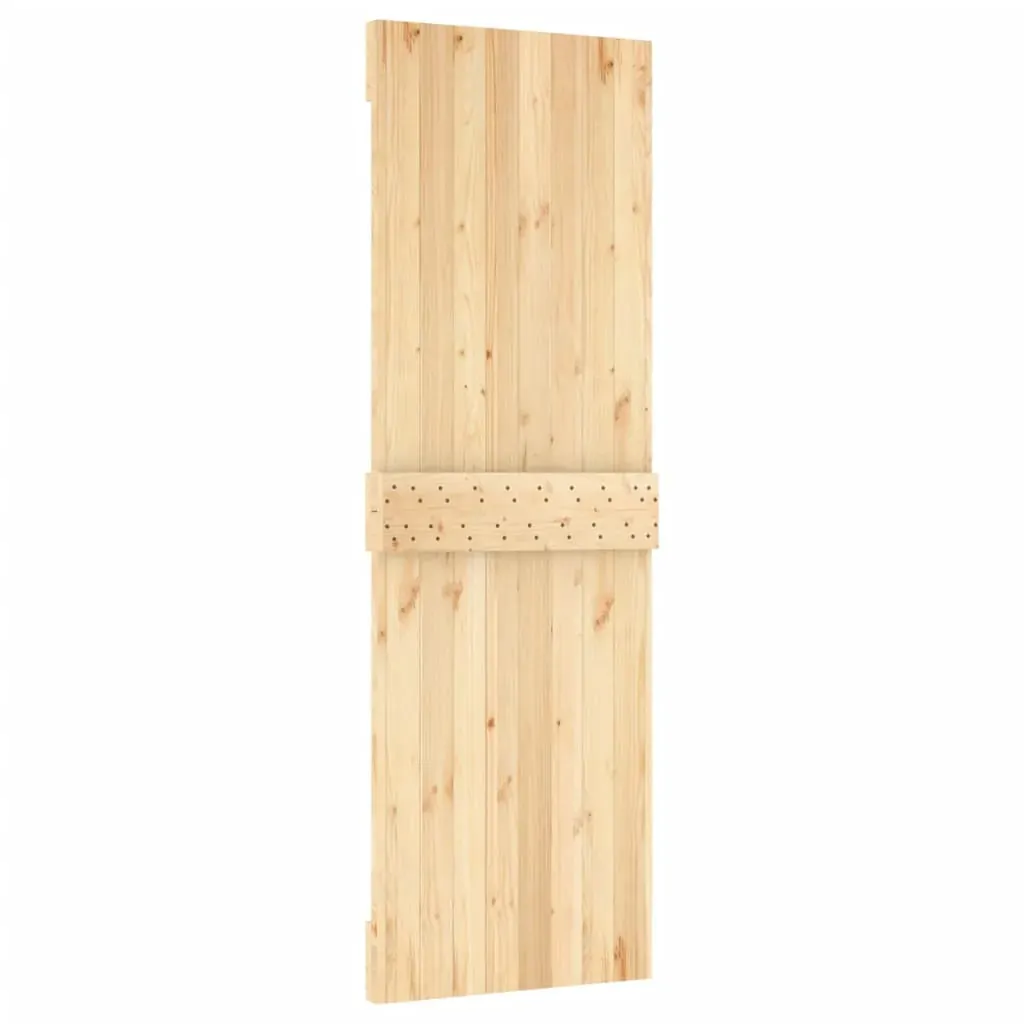 Sliding Door with Hardware Set 70x210 cm Solid Wood Pine Price