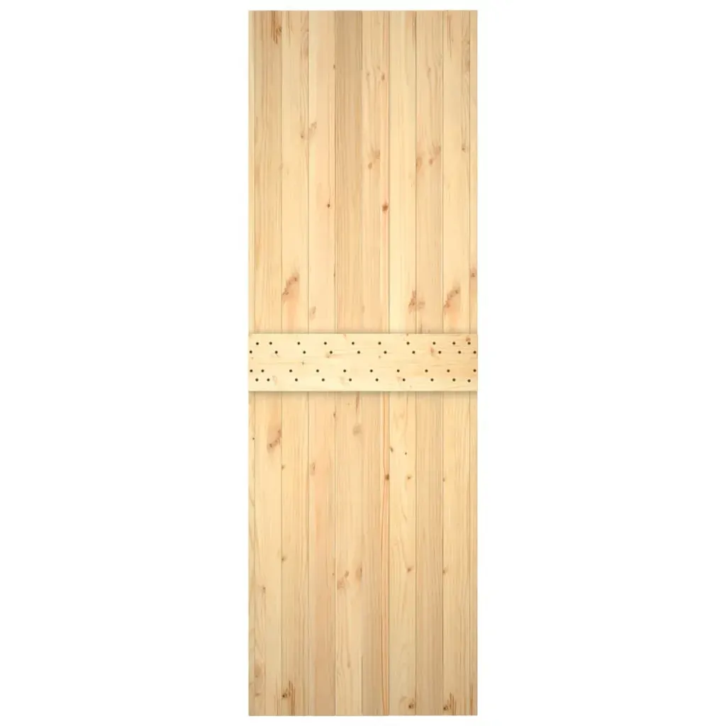 Sliding Door with Hardware Set 70x210 cm Solid Wood Pine Price