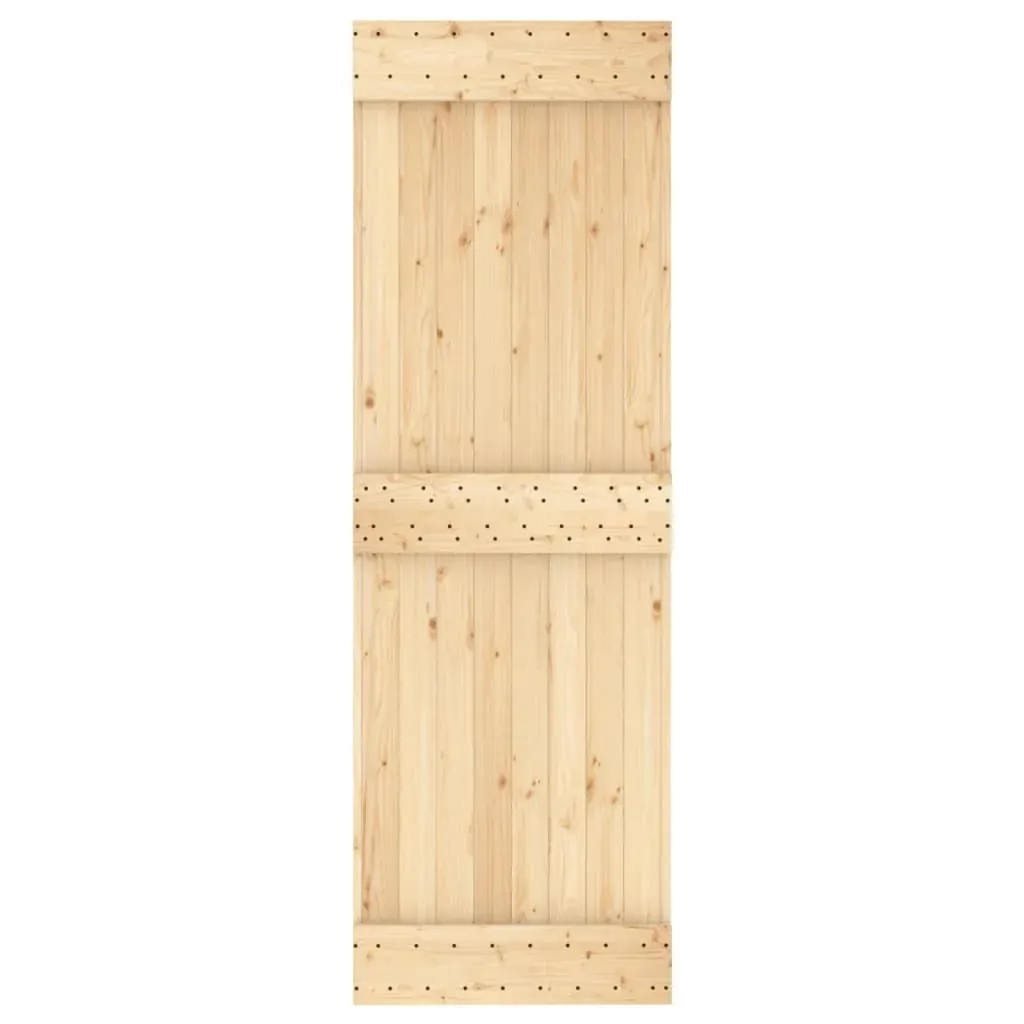 Sliding Door with Hardware Set 70x210 cm Solid Wood Pine Price