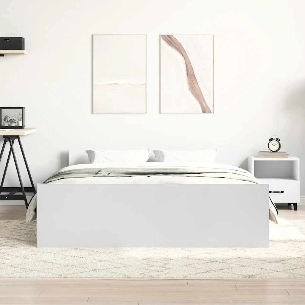 Bed Frame without Mattress White 150x200 cm Price