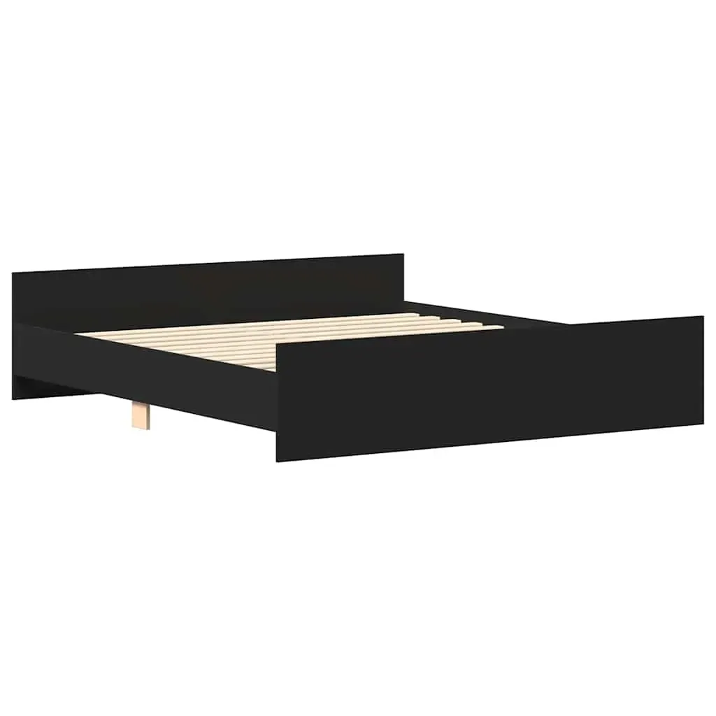 Bed Frame without Mattress Black 183x203 cm King Price