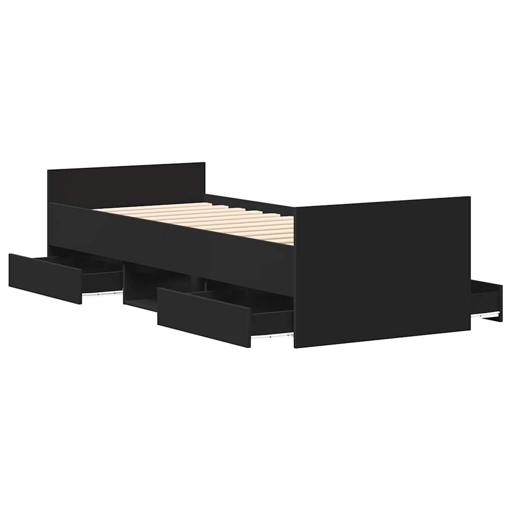 Bed Frame without Mattress Black 90x190 cm Price