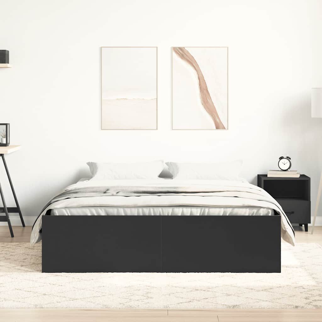 Bed Frame without Mattress Black 150x200 cm Price