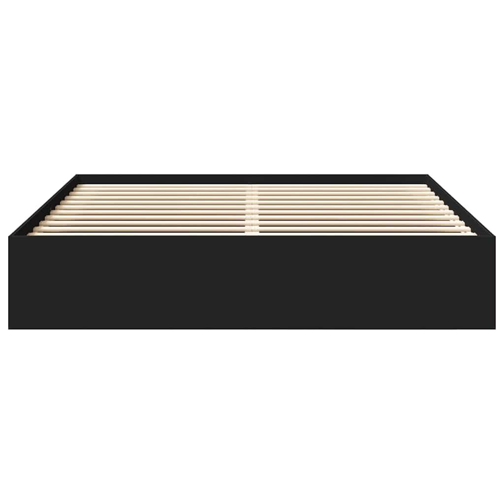 Bed Frame without Mattress Black 183x203 cm King Price