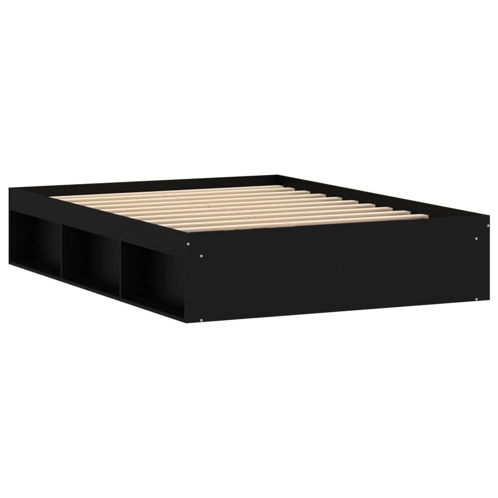 Bed Frame without Mattress Black 135x190 cm Price