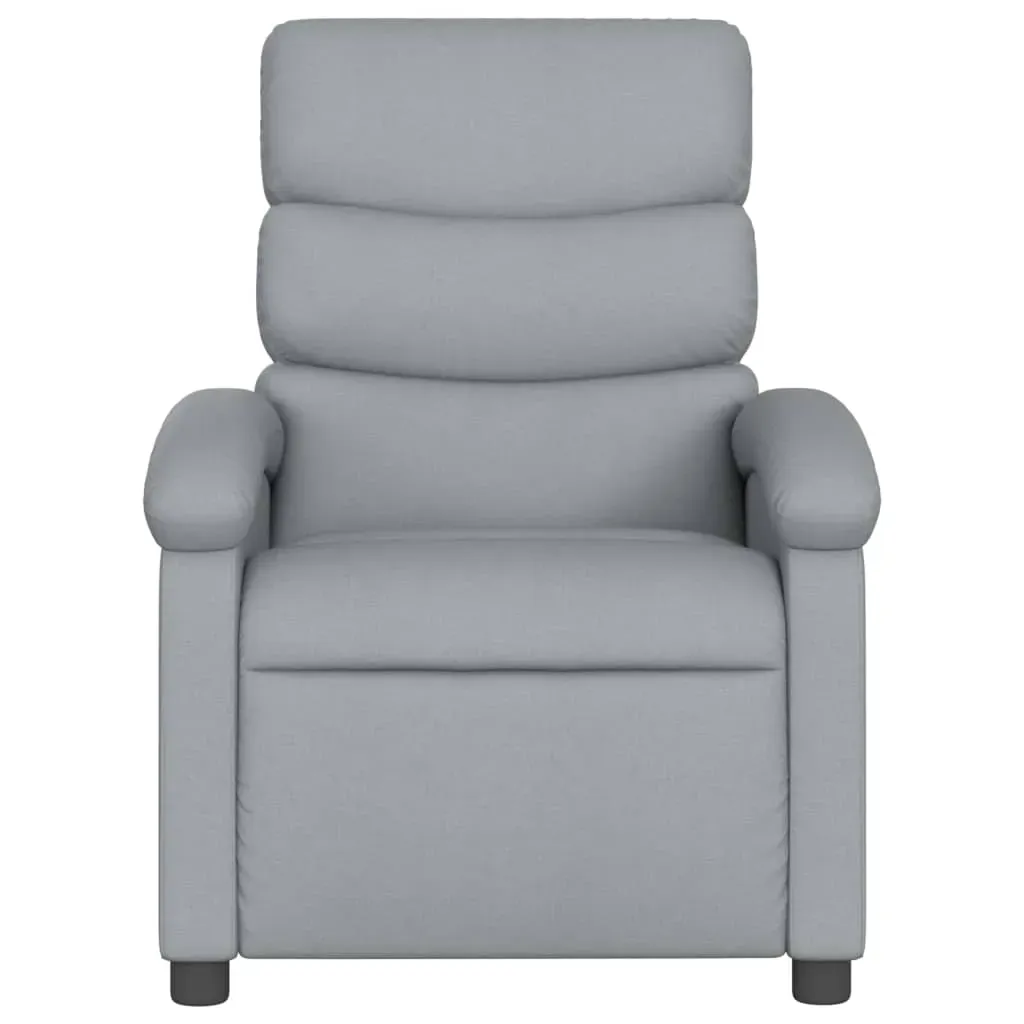Massage Recliner Chair Light Grey Fabric Price