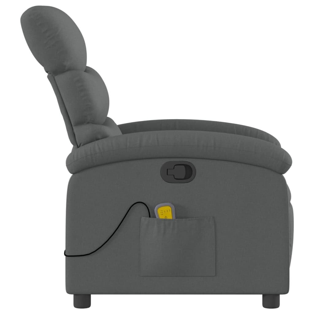 Massage Recliner Chair Dark Grey Fabric Price