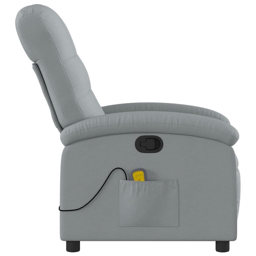 Massage Recliner Chair Light Grey Fabric Price