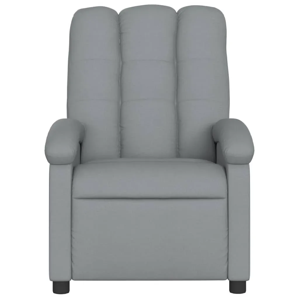 Massage Recliner Chair Light Grey Fabric Price