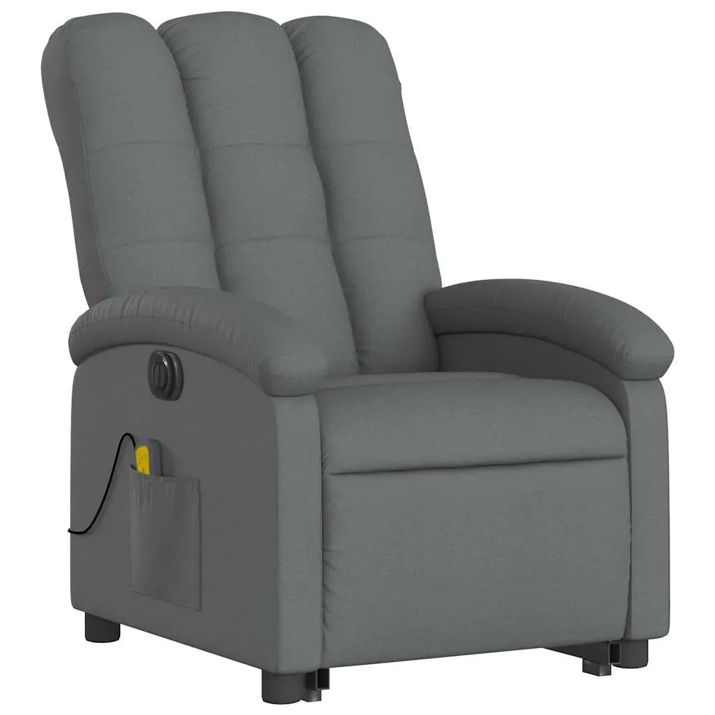 Electric Stand up Massage Recliner Chair Dark Grey Fabric Price