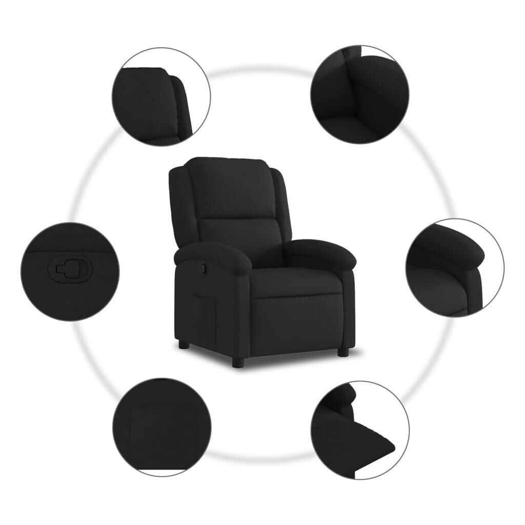 Recliner Chair Black Fabric Price