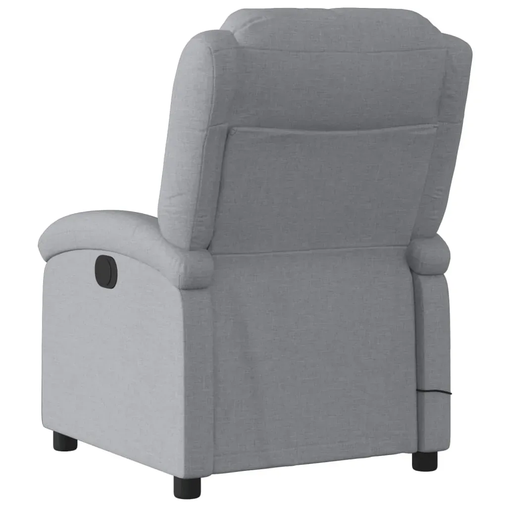 Massage Recliner Chair Light Grey Fabric Price