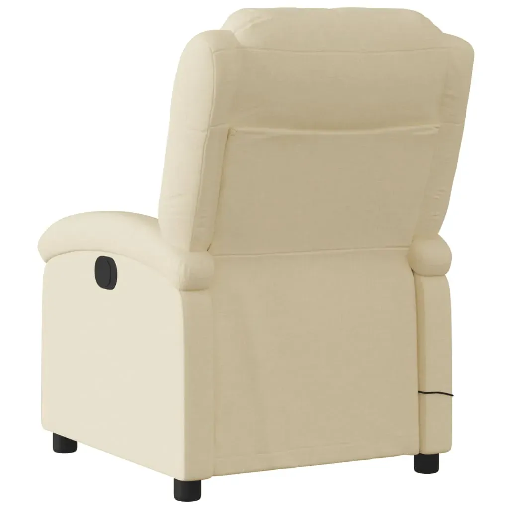 Electric Massage Recliner Chair Cream Fabric Price
