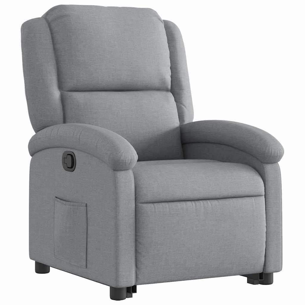 Stand up Recliner Chair Light Grey Fabric Price