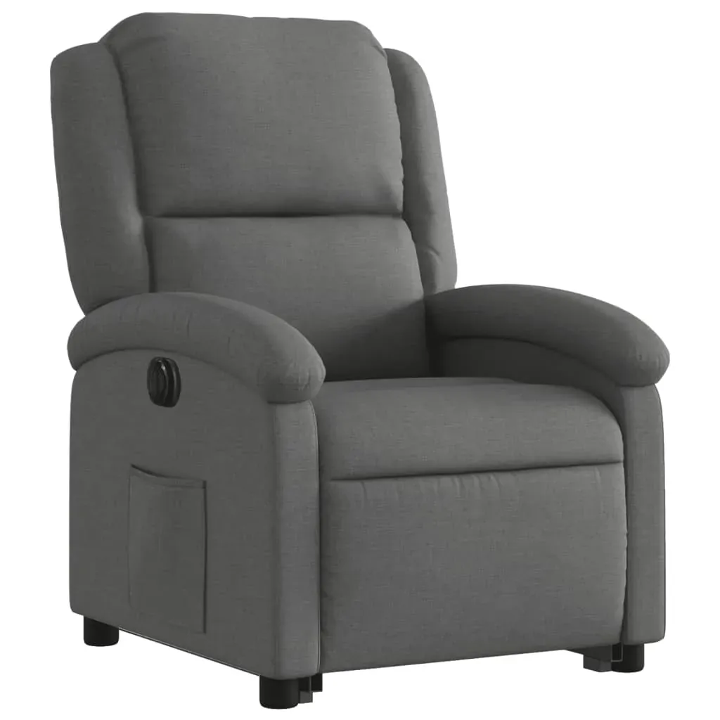 Electric Stand up Recliner Chair Dark Grey Fabric Price