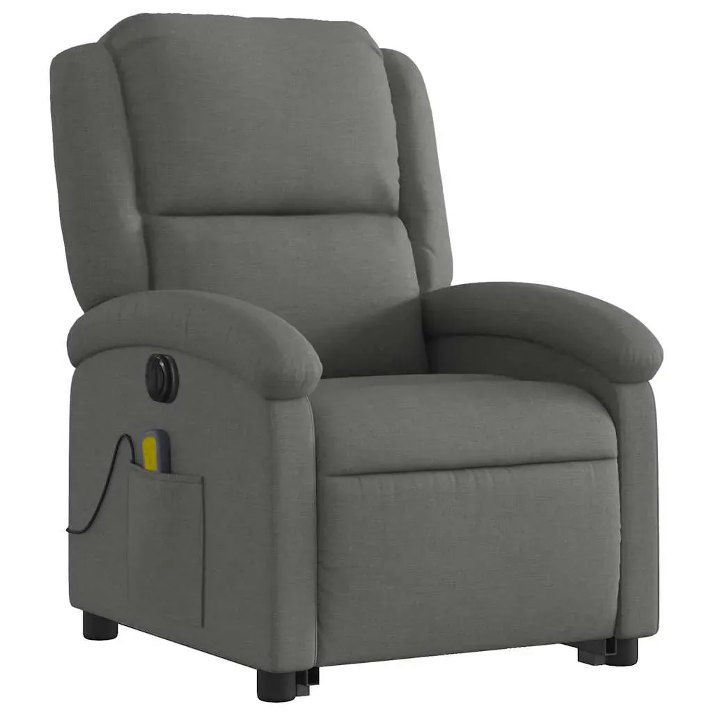 Electric Stand up Massage Recliner Chair Dark Grey Fabric Price