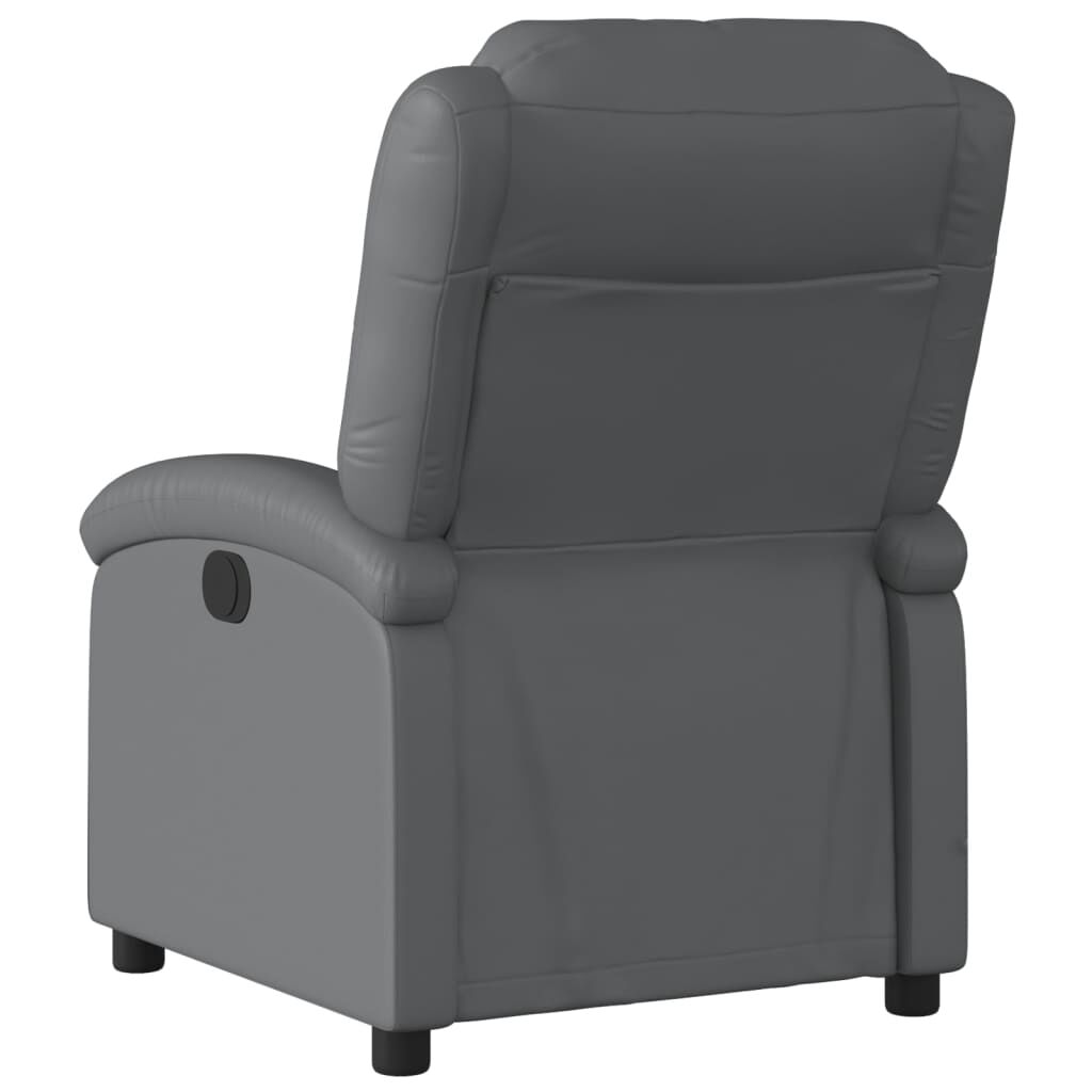Massage Recliner Chair Grey Faux Leather Price