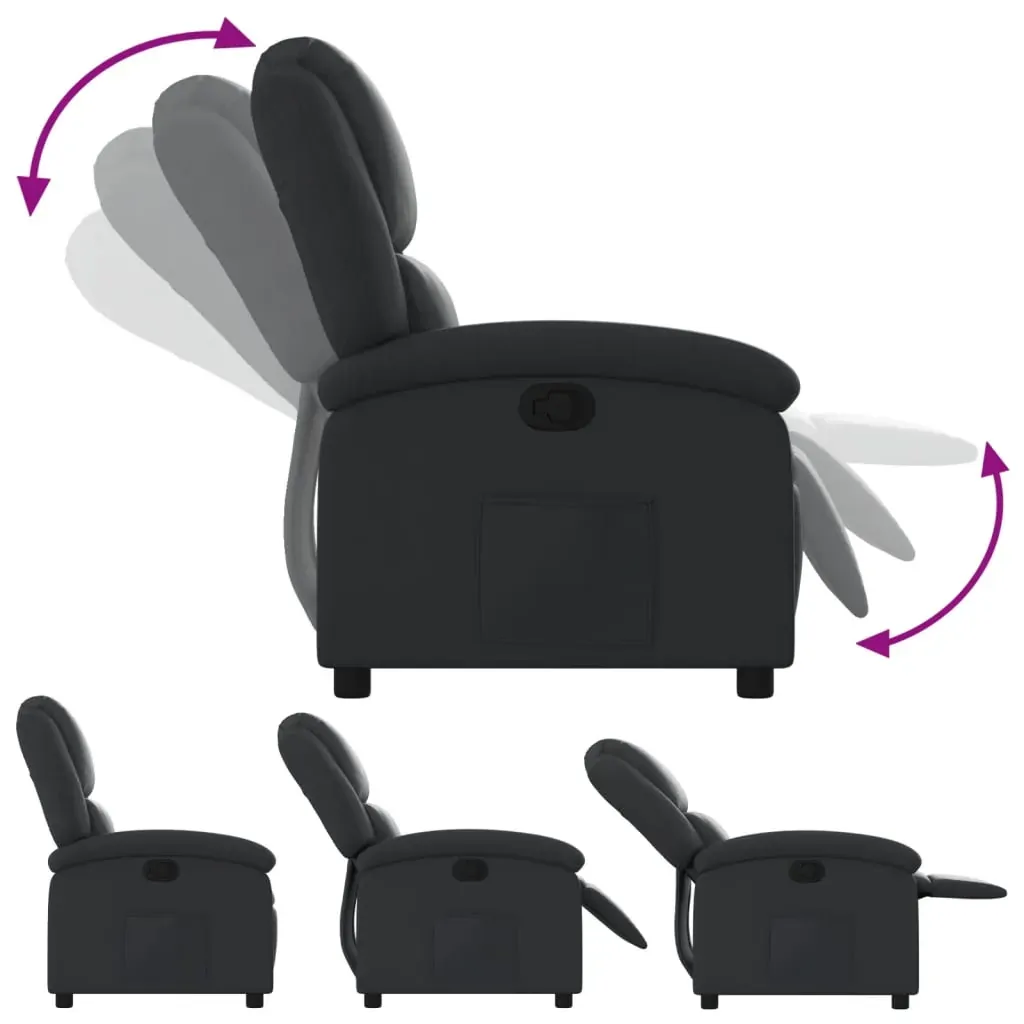 Recliner Chair Black Real Leather Price