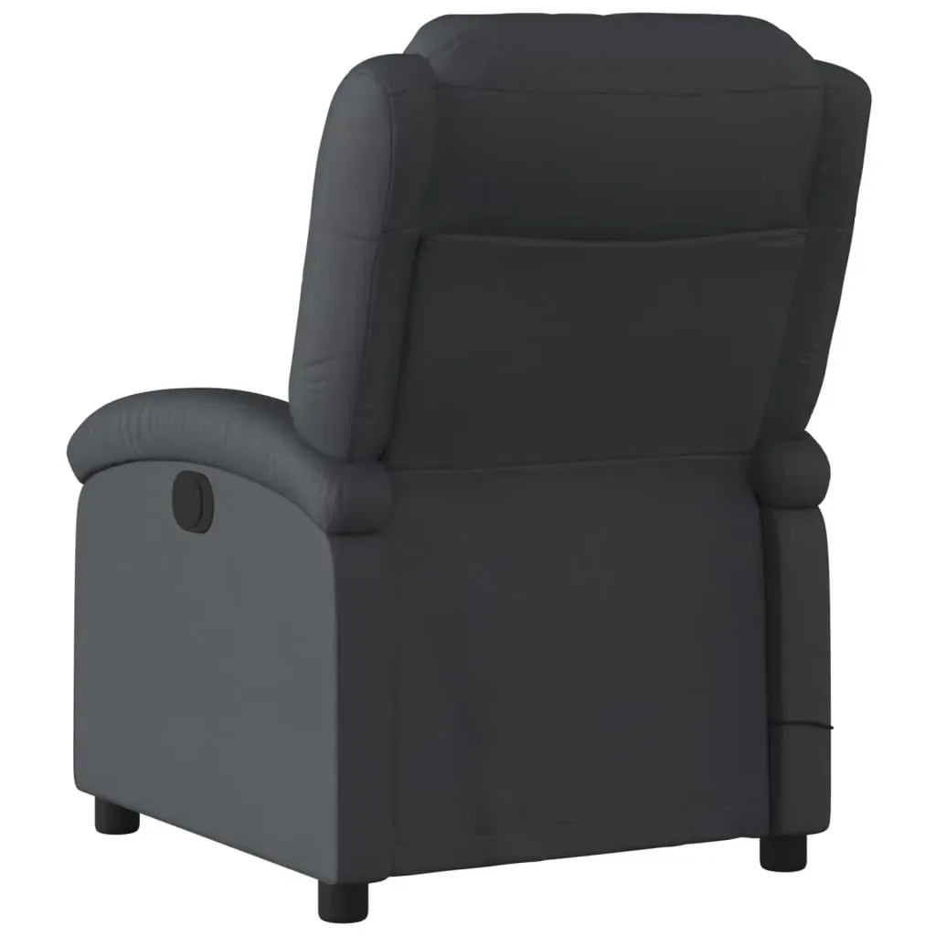 Massage Recliner Chair Black Real Leather Price