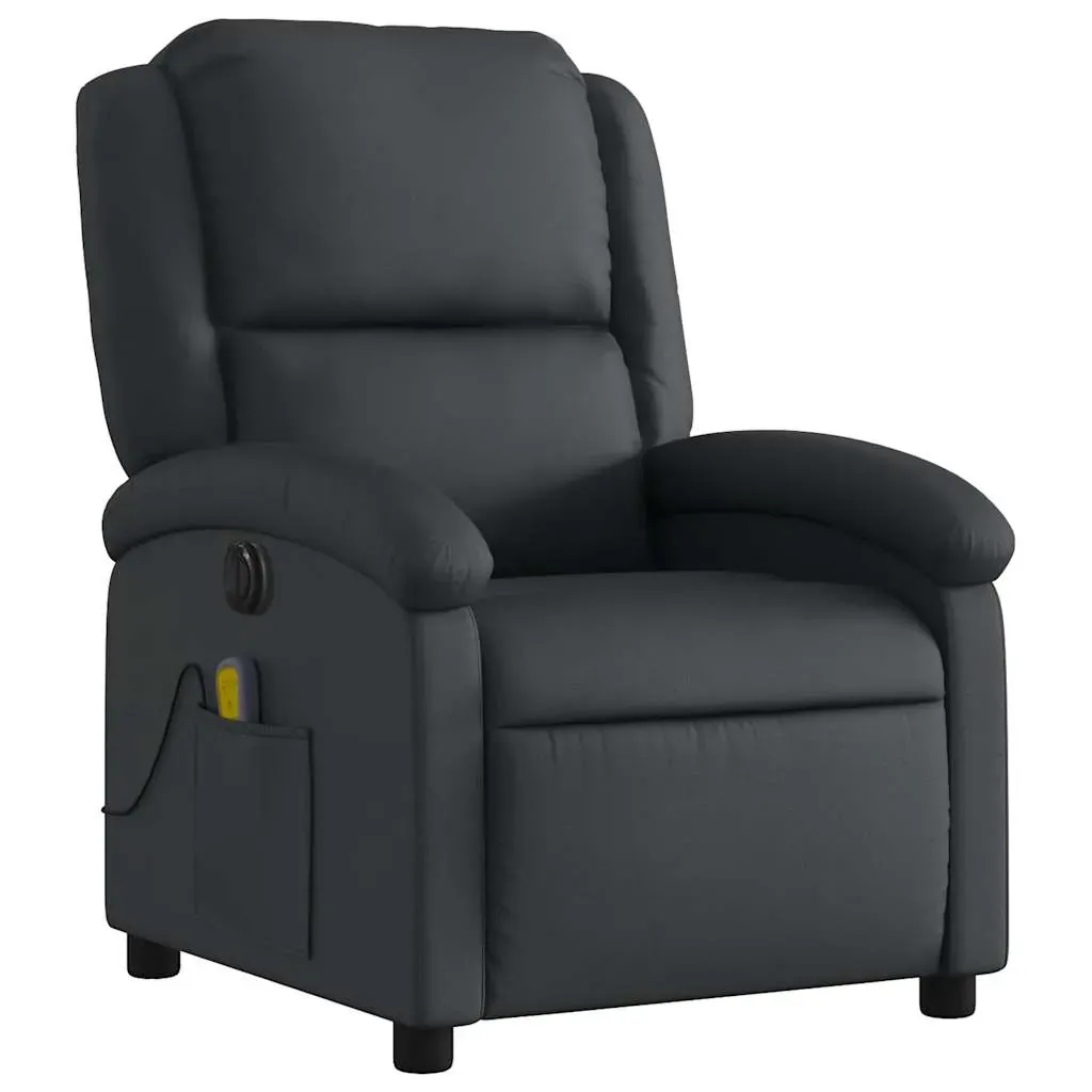 Electric Massage Recliner Chair Black Real Leather Price