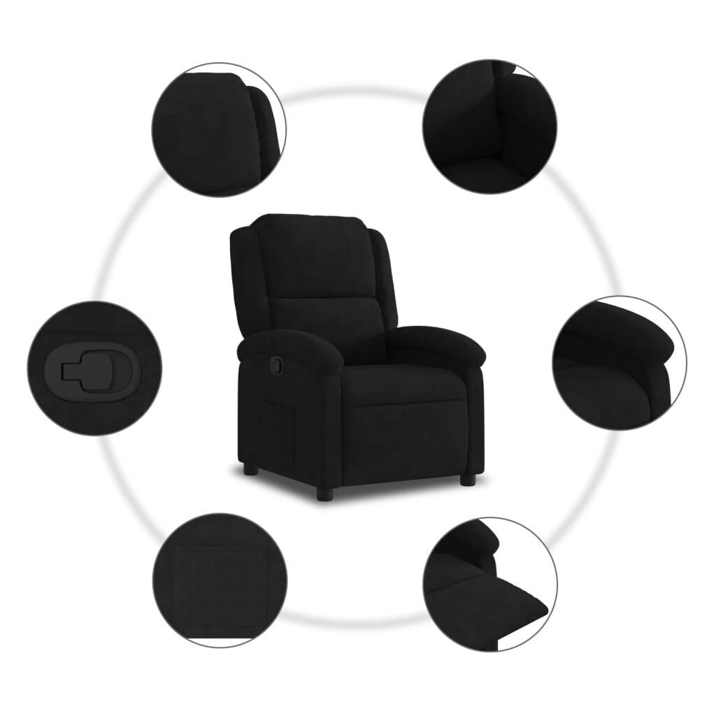 Recliner Chair Black Velvet Price