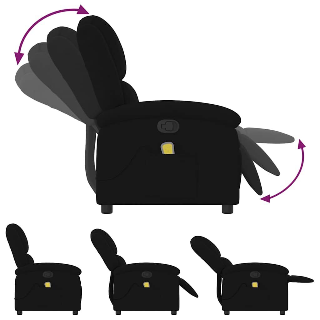 Massage Recliner Chair Black Velvet Price