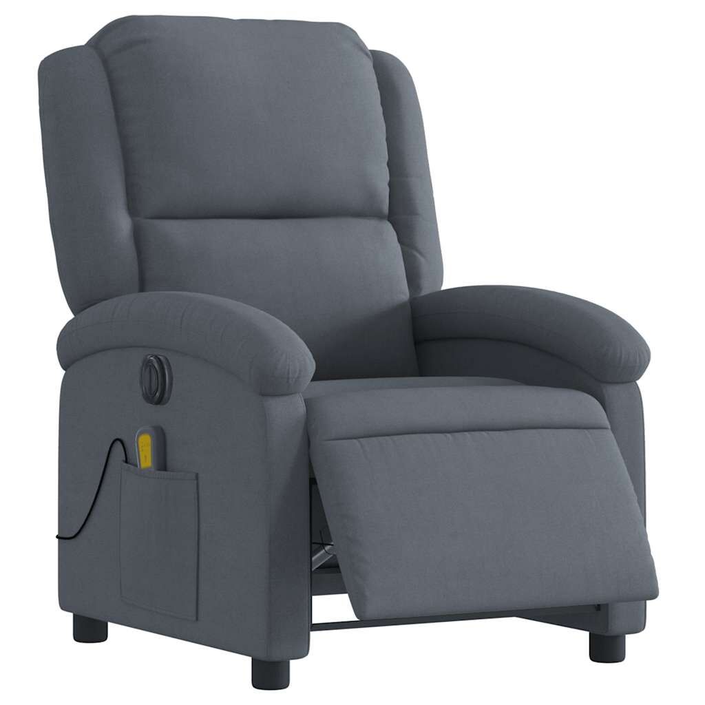 Stand up Massage Recliner Chair Dark Grey Velvet Price