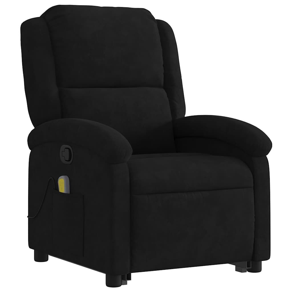 Stand up Massage Recliner Chair Black Velvet Price